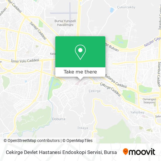 Cekirge Devlet Hastanesi Endoskopi Servisi map
