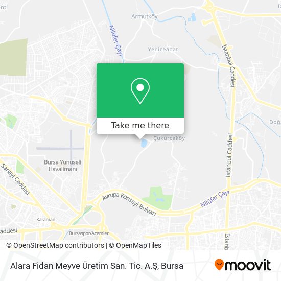 Alara Fidan Meyve Üretim San. Tic. A.Ş map