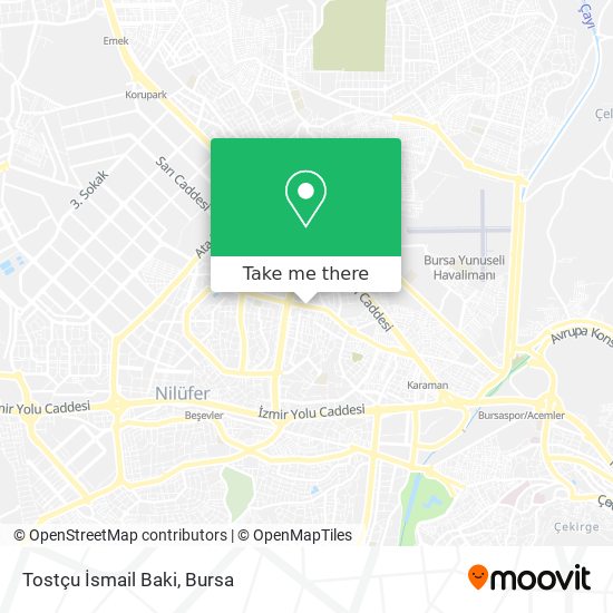 Tostçu İsmail Baki map