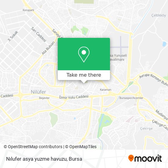 Nılufer asya yuzme havuzu map