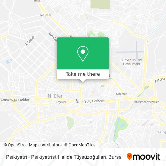 Psikiyatri - Psikiyatrist Halide Tüysüzoğulları map