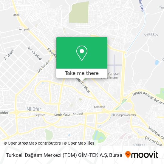 Turkcell Dağıtım Merkezi (TDM) GİM-TEK A.Ş map