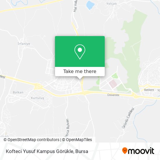 Kofteci Yusuf Kampus Görükle map