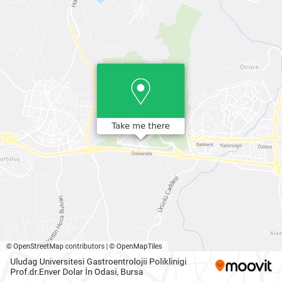 Uludag Universitesi Gastroentrolojii Poliklinigi Prof.dr.Enver Dolar İn Odasi map