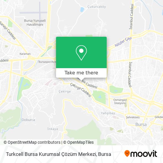 Turkcell Bursa Kurumsal Çözüm Merkezi map