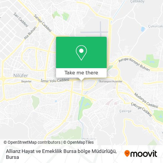 Allianz Hayat ve Emeklilik Bursa bölge Müdürlüğü map