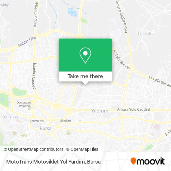 MotoTrans Motosiklet Yol Yardım map