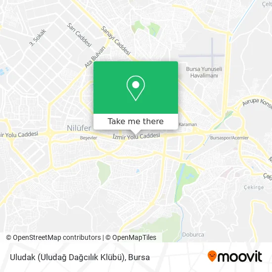 Uludak (Uludağ Dağcılık Klübü) map