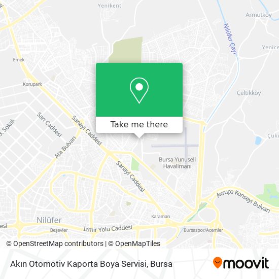 Akın Otomotiv Kaporta Boya Servisi map