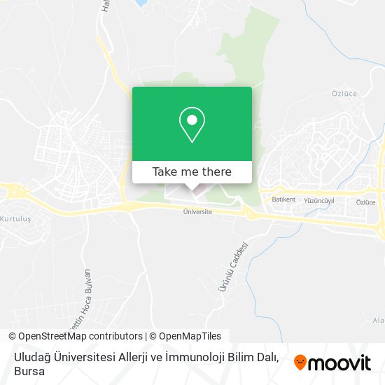 Uludağ Üniversitesi Allerji ve İmmunoloji Bilim Dalı map