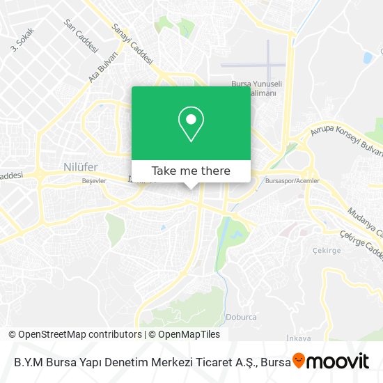 B.Y.M Bursa Yapı Denetim Merkezi Ticaret A.Ş. map
