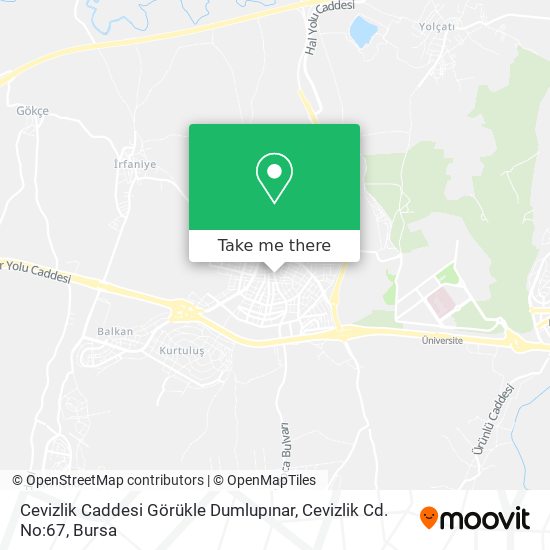 Cevizlik Caddesi Görükle Dumlupınar, Cevizlik Cd. No:67 map