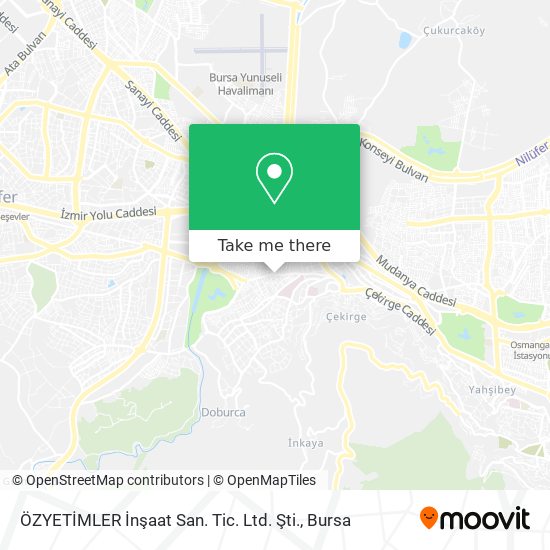 ÖZYETİMLER İnşaat San. Tic. Ltd. Şti. map