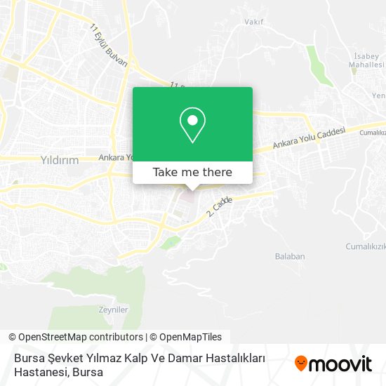 Bursa Şevket Yılmaz Kalp Ve Damar Hastalıkları Hastanesi map