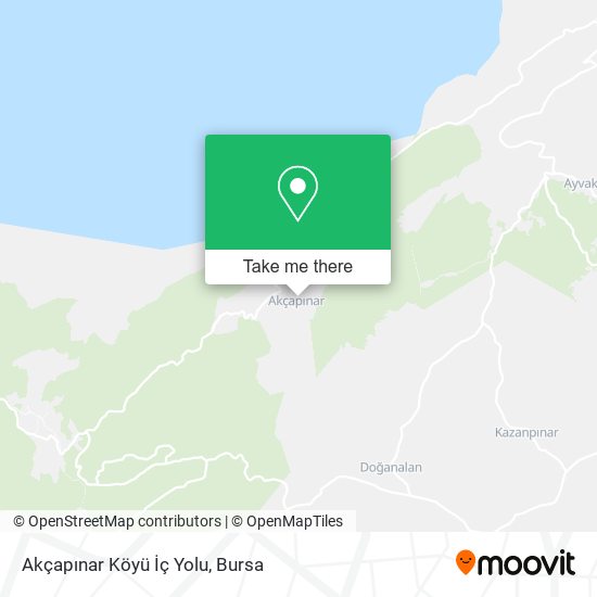 Akçapınar Köyü İç Yolu map