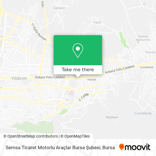 Semsa Ticaret Motorlu Araçlar Bursa Şubesi map