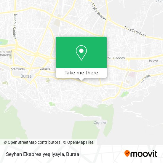 Seyhan Ekspres yeşilyayla map