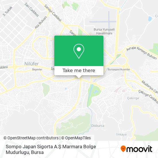 Sompo Japan Sigorta A.Ş Marmara Bolge Mudurlugu map