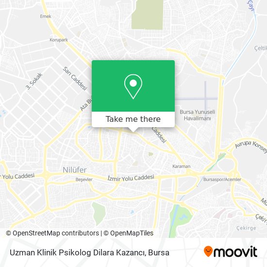 Uzman Klinik Psikolog Dilara Kazancı map