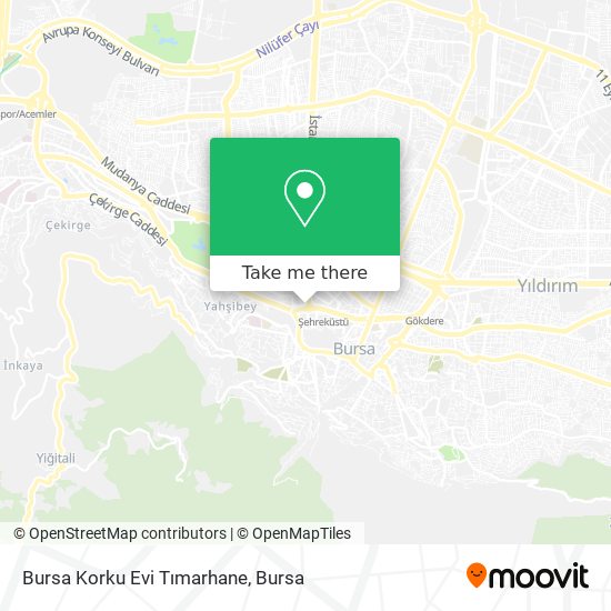 Bursa Korku Evi Tımarhane map