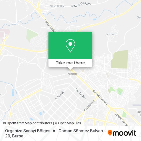 Organize Sanayi Bölgesi Ali Osman Sönmez Bulvarı 20 map