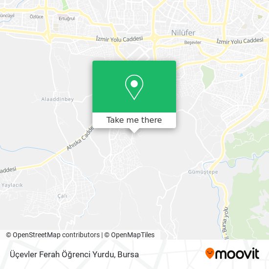Üçevler Ferah Öğrenci Yurdu map