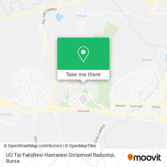 UÜ Tıp Fakültesi Hastanesi Girişimsel Radyoloji map