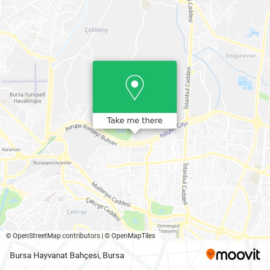 Bursa Hayvanat Bahçesi map