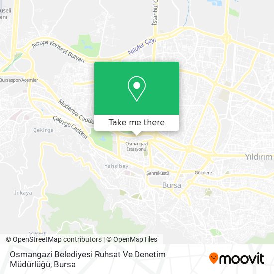 Osmangazi Belediyesi Ruhsat Ve Denetim Müdürlüğü map