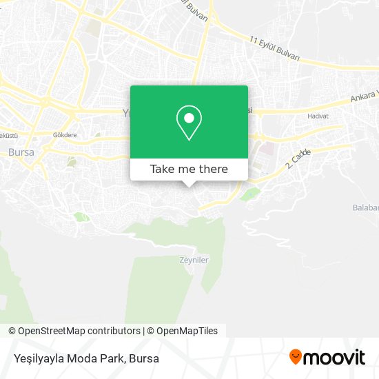 Yeşilyayla Moda Park map