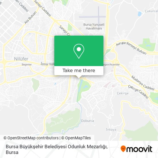 Bursa Büyükşehir Belediyesi Odunluk Mezarlığı map