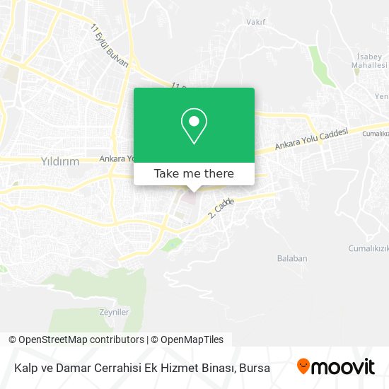 Kalp ve Damar Cerrahisi Ek Hizmet Binası map