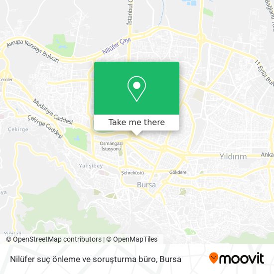 Nilüfer suç önleme ve soruşturma büro map