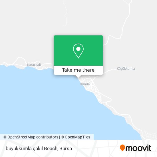 büyükkumla çakıl Beach map
