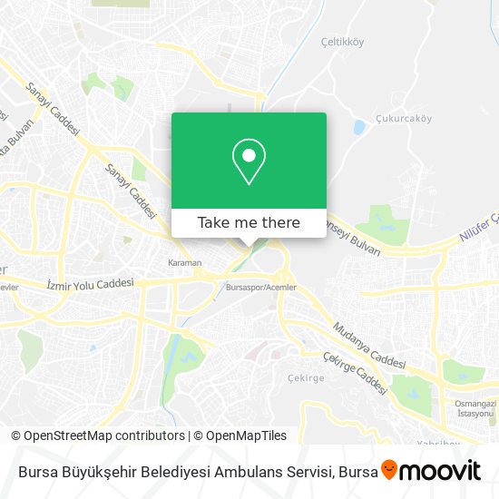 Bursa Büyükşehir Belediyesi Ambulans Servisi map