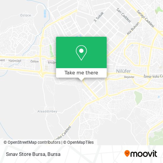 Sınav Store Bursa map