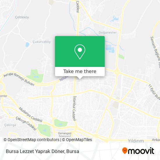 Bursa Lezzet Yaprak Döner map
