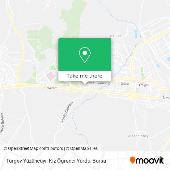 Türgev Yüzüncüyıl Kiz Ögrenci Yurdu map