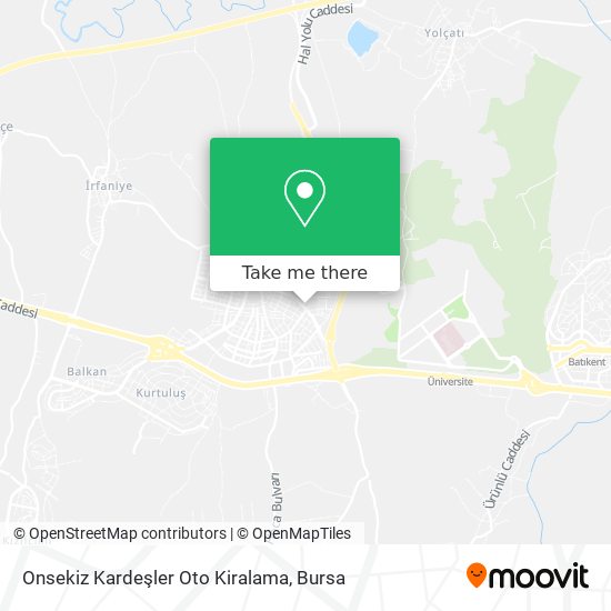 Onsekiz Kardeşler Oto Kiralama map