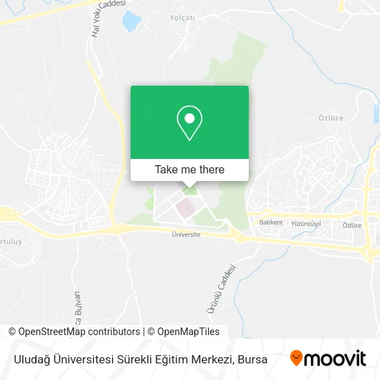 Uludağ Üniversitesi Sürekli Eğitim Merkezi map