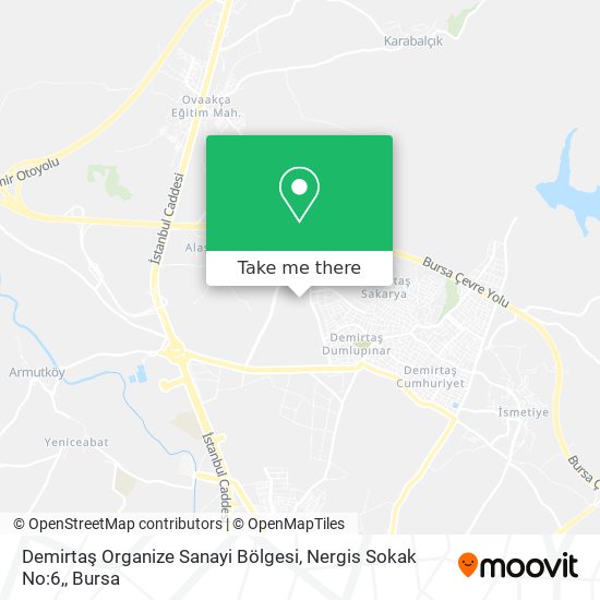 Demirtaş Organize Sanayi Bölgesi, Nergis Sokak No:6, map