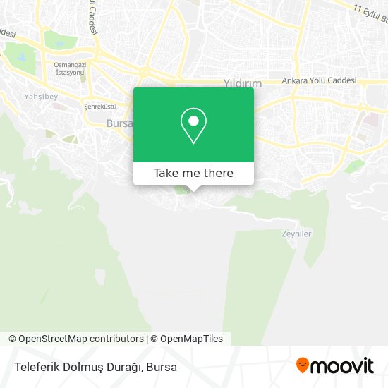 how to get to teleferik dolmus duragi in yildirim by bus or metro