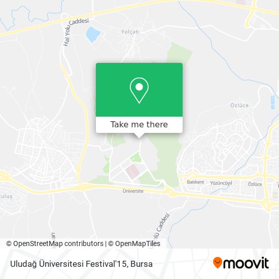 Uludağ Üniversitesi Festival'15 map