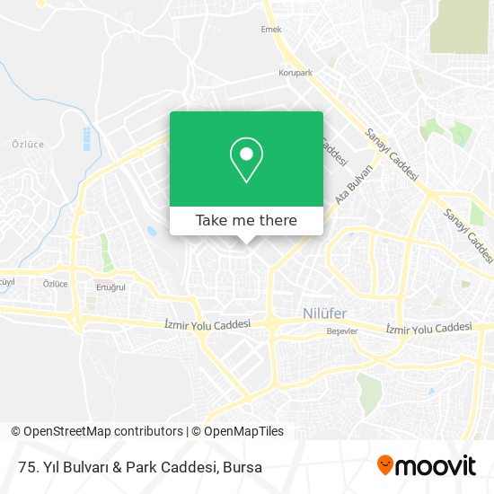 75. Yıl Bulvarı & Park Caddesi map