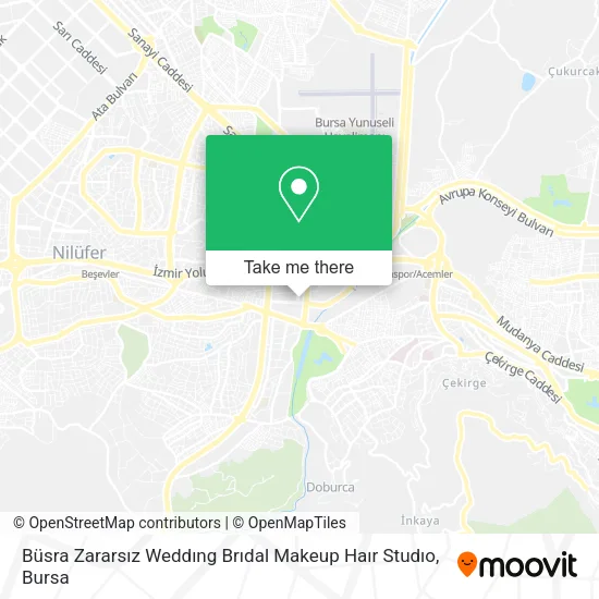 Büsra Zararsız Weddıng Brıdal Makeup Haır Studıo map