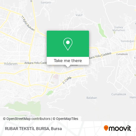 RUBAR TEKSTİL BURSA map