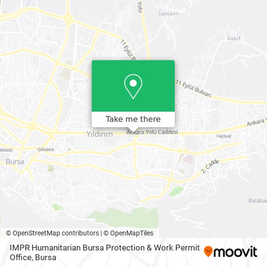 IMPR Humanitarian Bursa Protection & Work Permit Office map