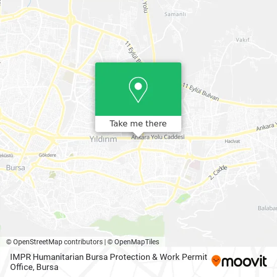 IMPR Humanitarian Bursa Protection & Work Permit Office map