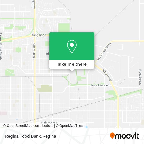 Regina Food Bank map