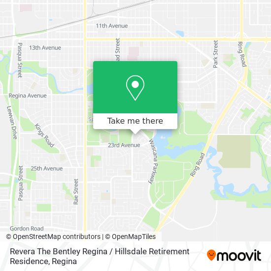 Revera The Bentley Regina / Hillsdale Retirement Residence map